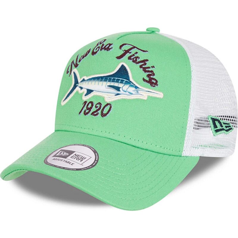 new-era-a-frame-fishing-green-and-white-trucker-hat new-era-a-frame-fishing-green-and-white-trucker-hat