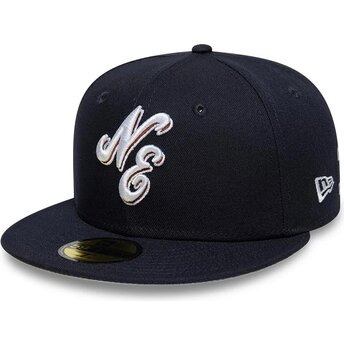New Era Flat Brim 59FIFTY Originators Navy Blue Fitted Cap