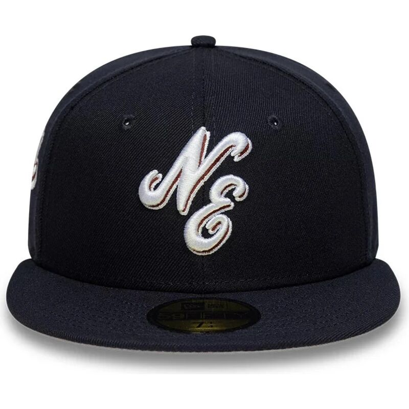 new-era-flat-brim-59fifty-originators-navy-blue-fitted-cap new-era-flat-brim-59fifty-originators-navy-blue-fitted-cap