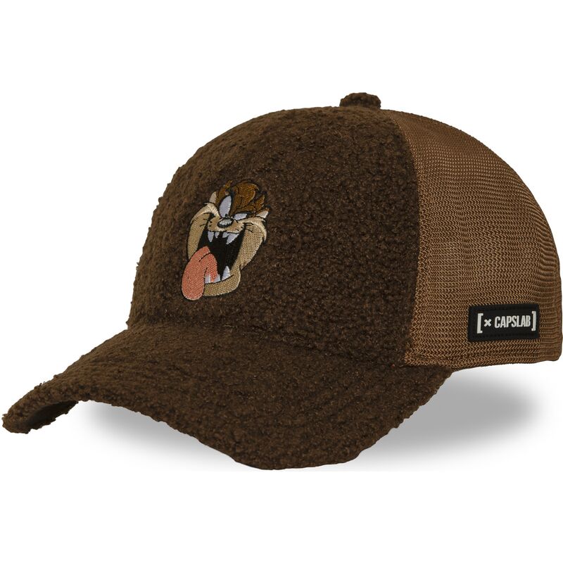 capslab-tasmanian-devil-loo14-taz-looney-tunes-brown-trucker-hat