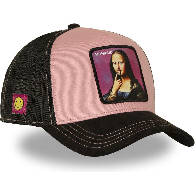 capslab-mona-lisa-acid-art1-mona-monacid-famous-pink-and-black-trucker-hat