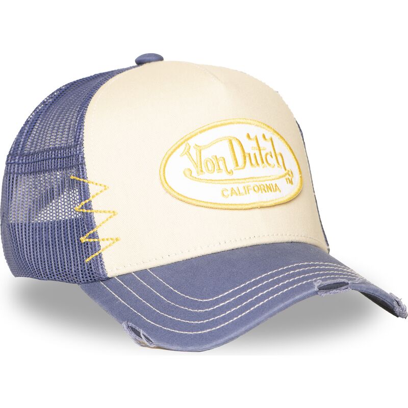 von-dutch-used-13-beige-and-purple-trucker-hat von-dutch-used-13-beige-and-purple-trucker-hat