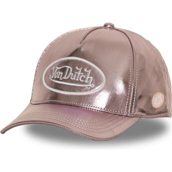 Von Dutch Curved Brim SHINR Pink Adjustable Cap