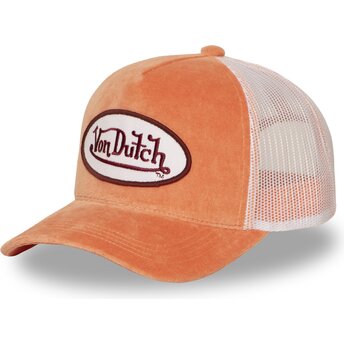 Von Dutch KYLIE PE Orange and White Trucker Hat