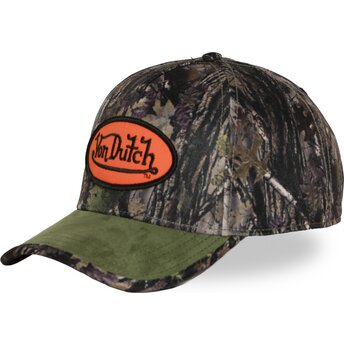 Von Dutch Curved Brim REKA01 Green and Brown Snapback Cap