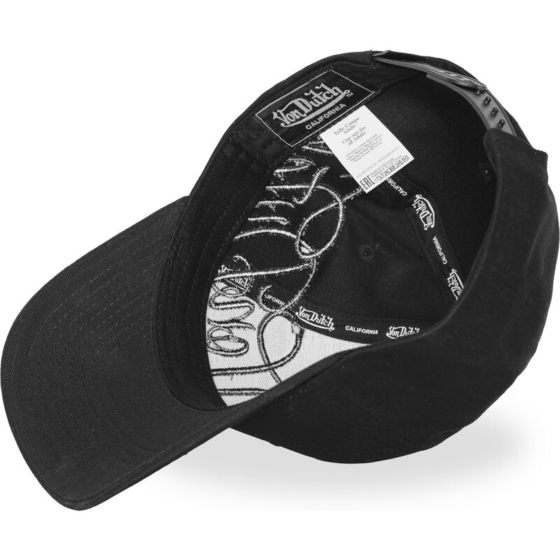 von-dutch-curved-brim-chi04-black-snapback-cap von-dutch-curved-brim-chi04-black-snapback-cap