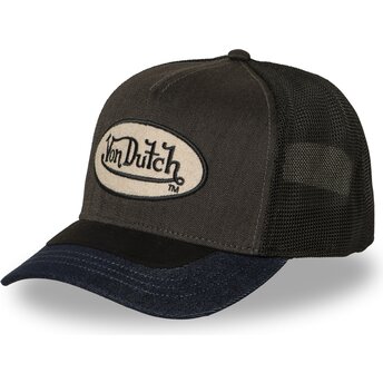 Von Dutch SHIELD06 Grey and Black Trucker Hat