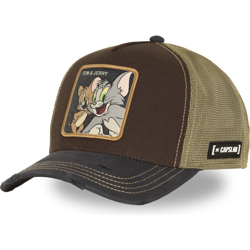 capslab-tom-and-jerry-taj9-jat-looney-tunes-brown-trucker-hat