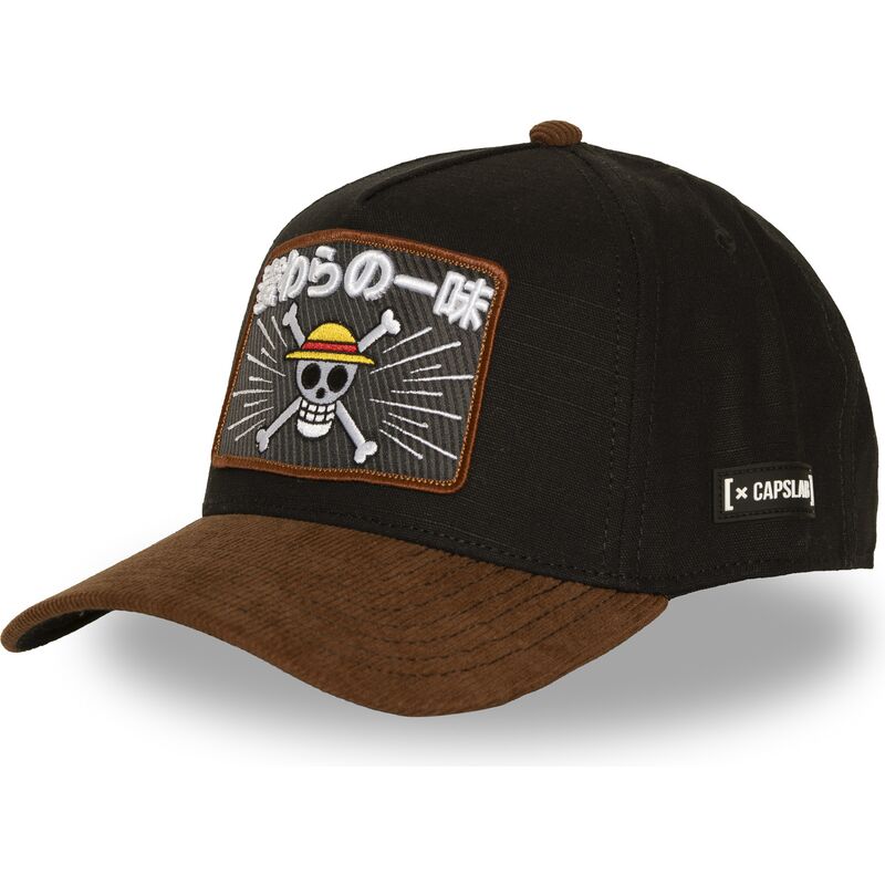 capslab-straw-hat-pirates-op8-mug-one-piece-brown-trucker-hat