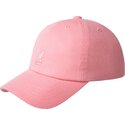 kangol-curved-brim-washed-baseball-pepto-pink-adjustable-cap