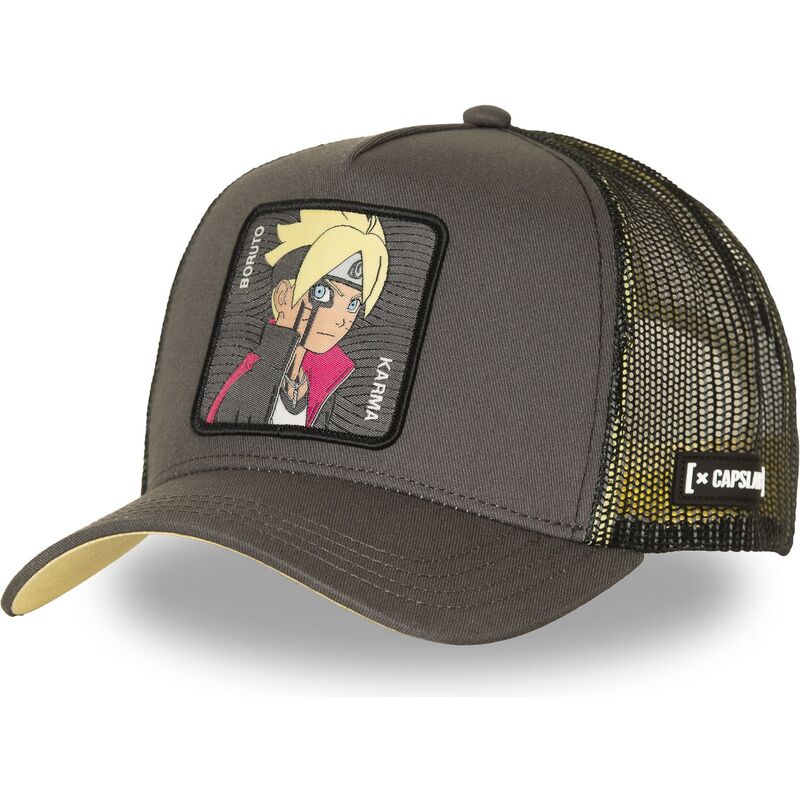 capslab-boruto-karma-bor-kar-grey-trucker-hat