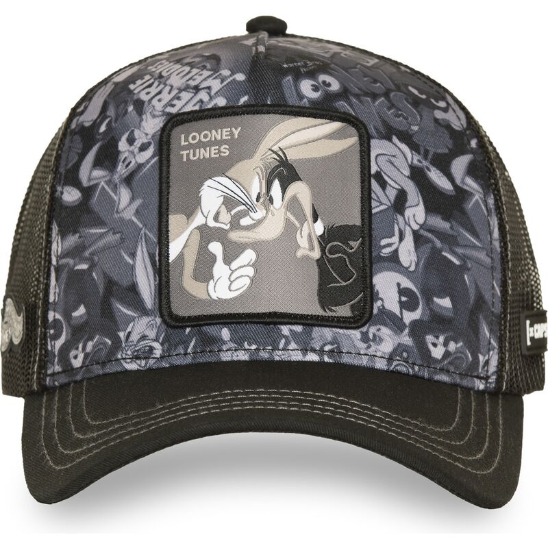 capslab-bugs-bunny-and-daffy-duck-loo14-duo-looney-tunes-black-trucker-hat