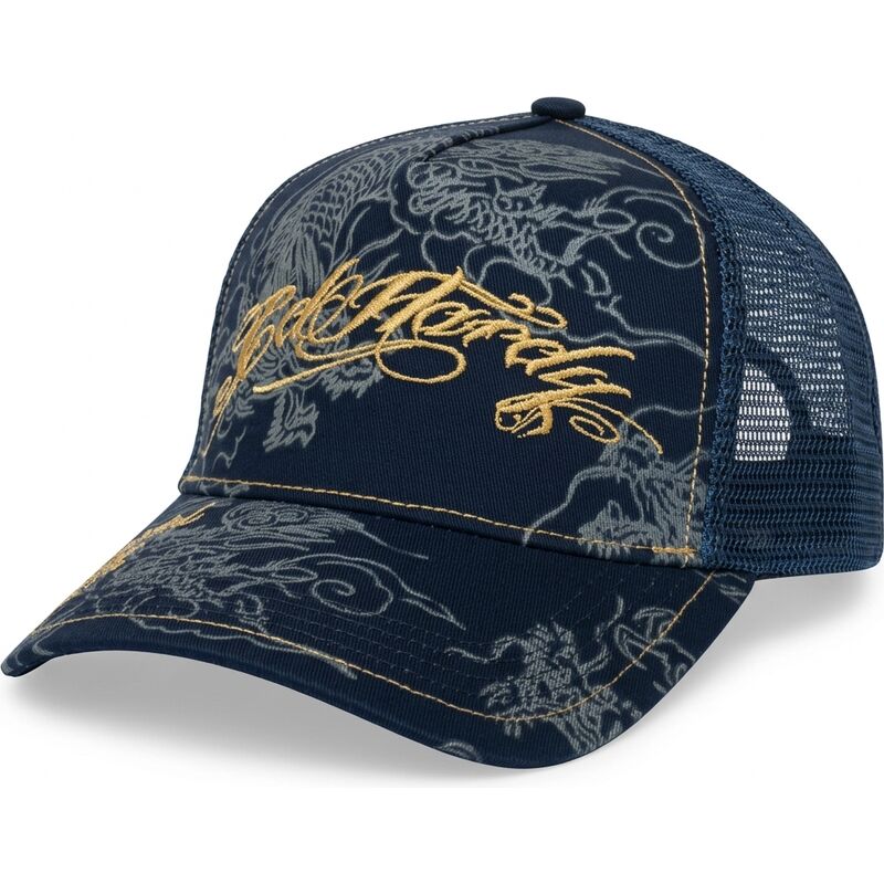 ed-hardy-outline-dragons-navy-blue-trucker-hat