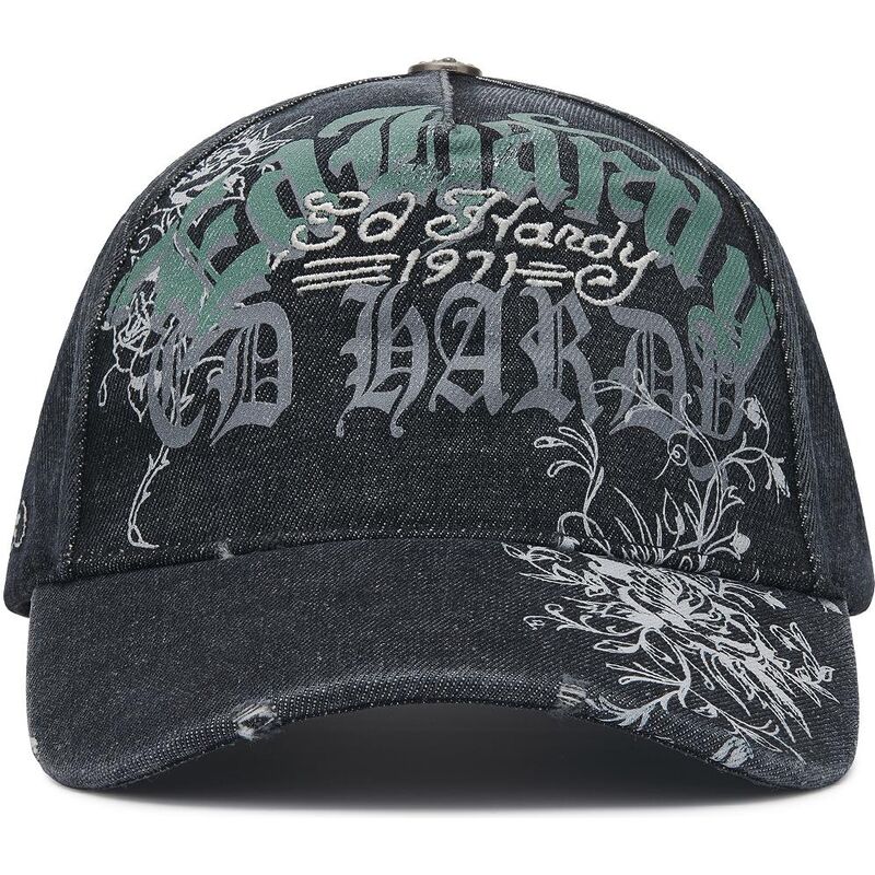 ed-hardy-curved-brim-distressed-floral-gothic-black-adjustable-cap ed-hardy-curved-brim-distressed-floral-gothic-black-adjustable-cap