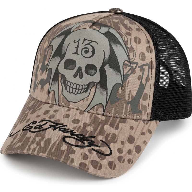 ed-hardy-13-skull-grey-and-black-trucker-hat
