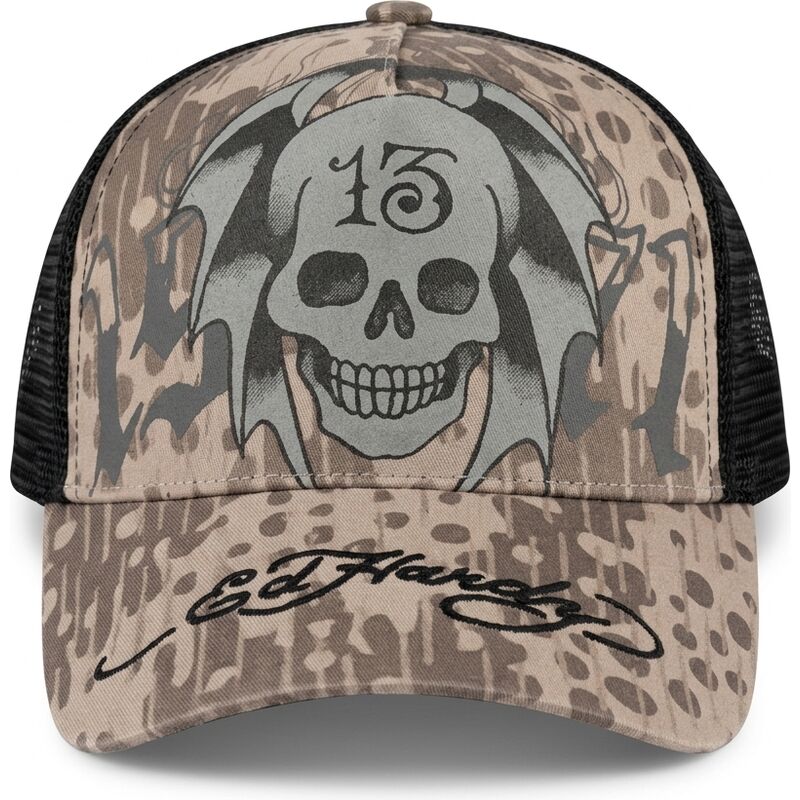 ed-hardy-13-skull-grey-and-black-trucker-hat