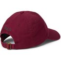 polo-ralph-lauren-curved-brim-green-logo-cotton-chino-classic-sport-maroon-and-red-adjustable-cap