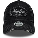 new-era-curved-brim-women-9twenty-a-frame-distress-black-adjustable-cap