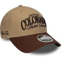 new-era-curved-brim-9forty-m-crown-wordmark-denver-colorado-brown-adjustable-cap