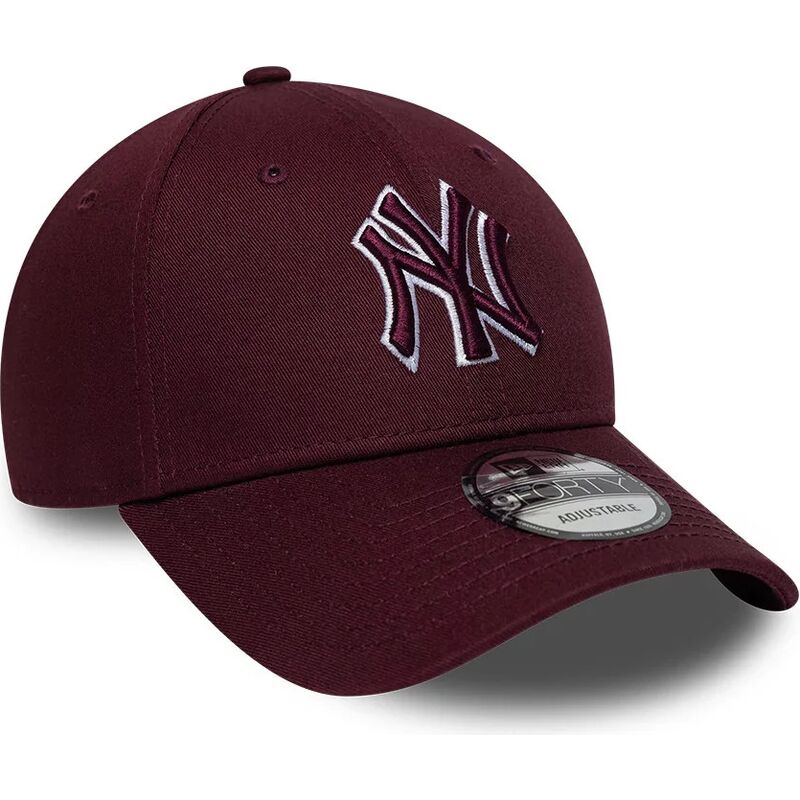 new-era-curved-brim-maroon-logo-9forty-team-outline-new-york-yankees-mlb-maroon-and-red-adjustable-cap