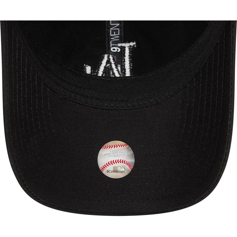 new-era-curved-brim-black-logo-9twenty-league-essential-los-angeles-dodgers-mlb-black-adjustable-cap