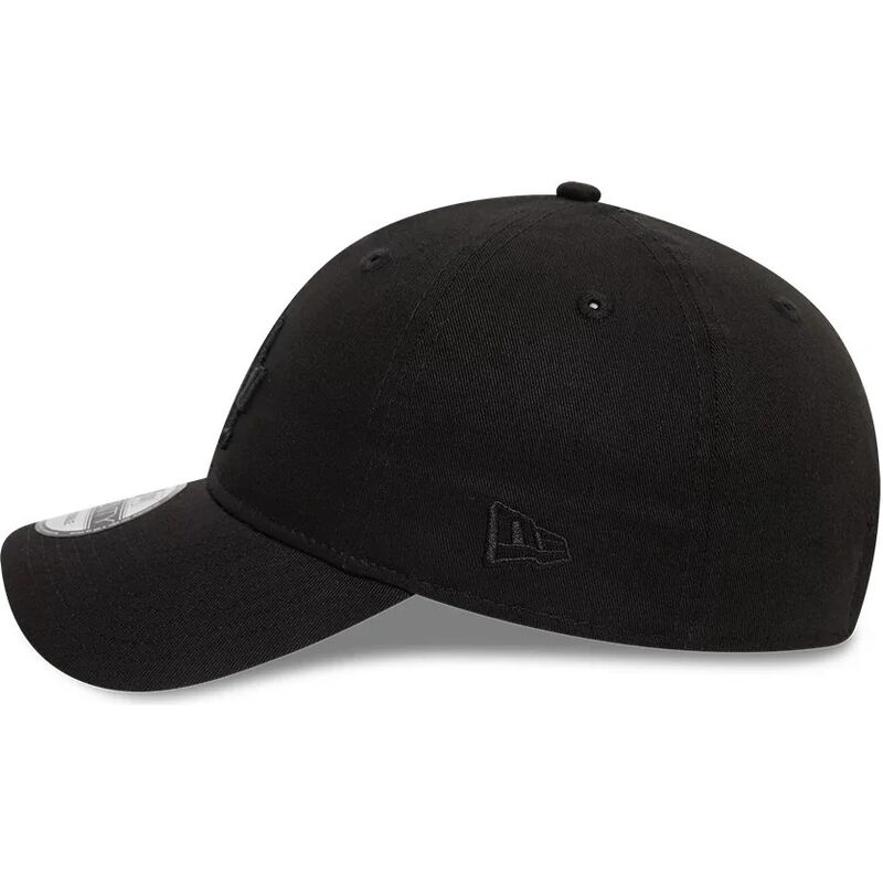 new-era-curved-brim-black-logo-9twenty-league-essential-los-angeles-dodgers-mlb-black-adjustable-cap