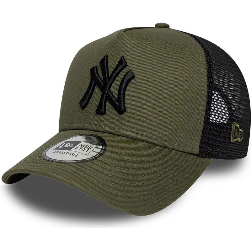 new-era-black-logo-a-frame-league-essential-new-york-yankees-mlb-green-and-black-trucker-hat new-era-black-logo-a-frame-league-essential-new-york-yankees-mlb-green-and-black-trucker-hat