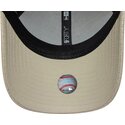 new-era-curved-brim-9forty-pu-weave-new-york-yankees-mlb-beige-adjustable-cap-with-beige-logo