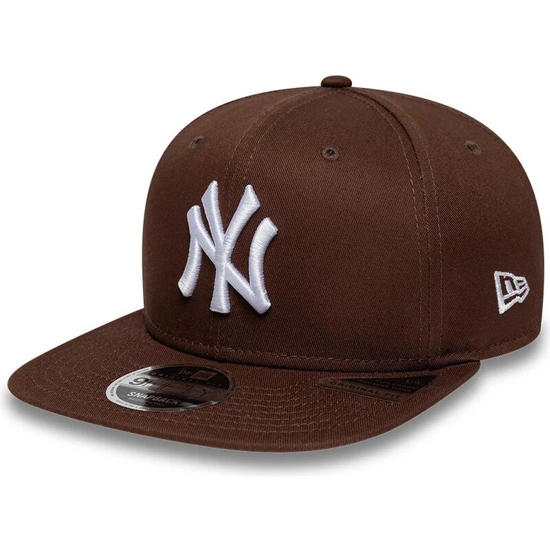 new-era-flat-brim-9fifty-original-fit-league-essential-new-york-yankees-mlb-brown-snapback-cap new-era-flat-brim-9fifty-original-fit-league-essential-new-york-yankees-mlb-brown-snapback-cap