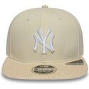 new-era-flat-brim-9fifty-cord-visor-new-york-yankees-mlb-beige-snapback-cap
