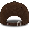 new-era-curved-brim-women-9twenty-cord-script-new-york-yankees-mlb-brown-adjustable-cap
