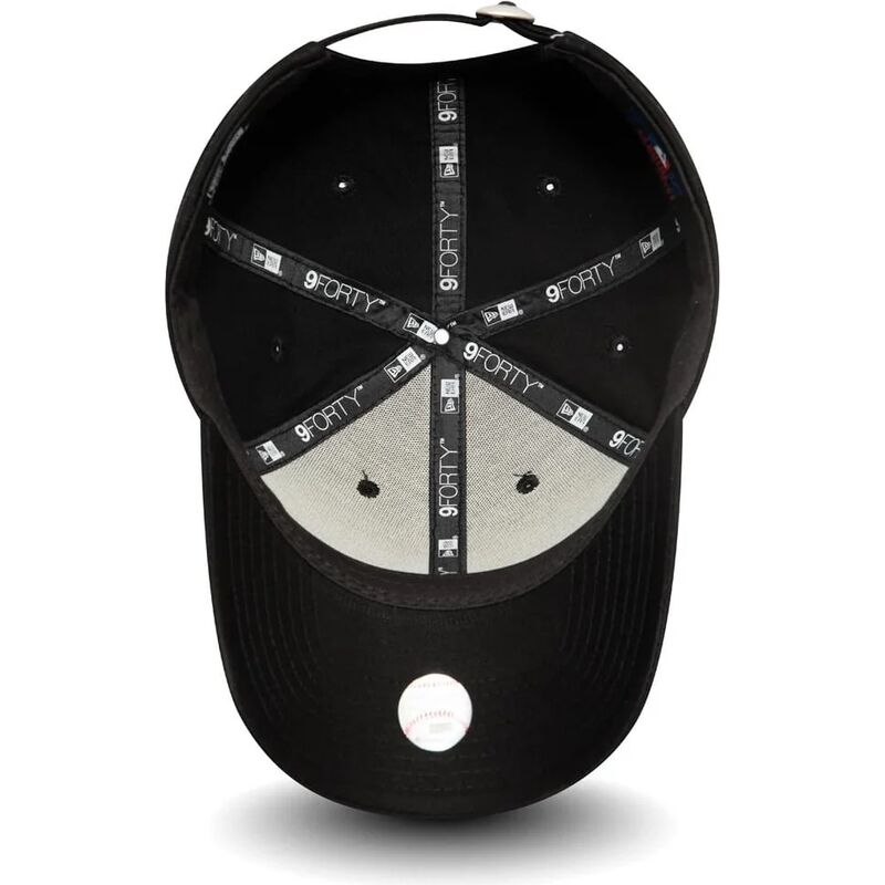 new-era-curved-brim-black-logo-9forty-league-essential-los-angeles-dodgers-mlb-black-adjustable-cap