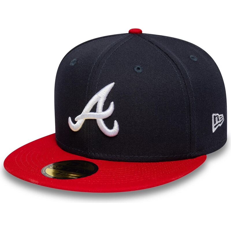 new-era-flat-brim-59fifty-ac-perf-atlanta-braves-mlb-navy-blue-and-red-fitted-cap new-era-flat-brim-59fifty-ac-perf-atlanta-braves-mlb-navy-blue-and-red-fitted-cap