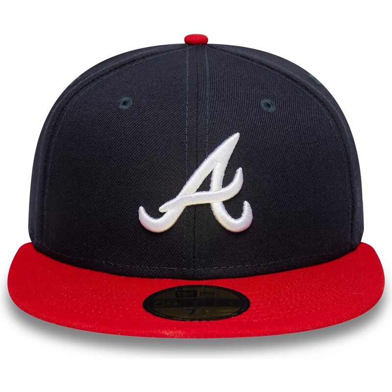 new-era-flat-brim-59fifty-ac-perf-atlanta-braves-mlb-navy-blue-and-red-fitted-cap new-era-flat-brim-59fifty-ac-perf-atlanta-braves-mlb-navy-blue-and-red-fitted-cap