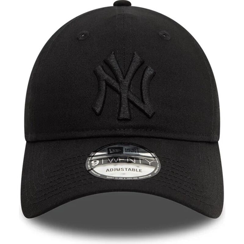 new-era-curved-brim-black-logo-9twenty-league-essential-new-york-yankees-mlb-black-adjustable-cap