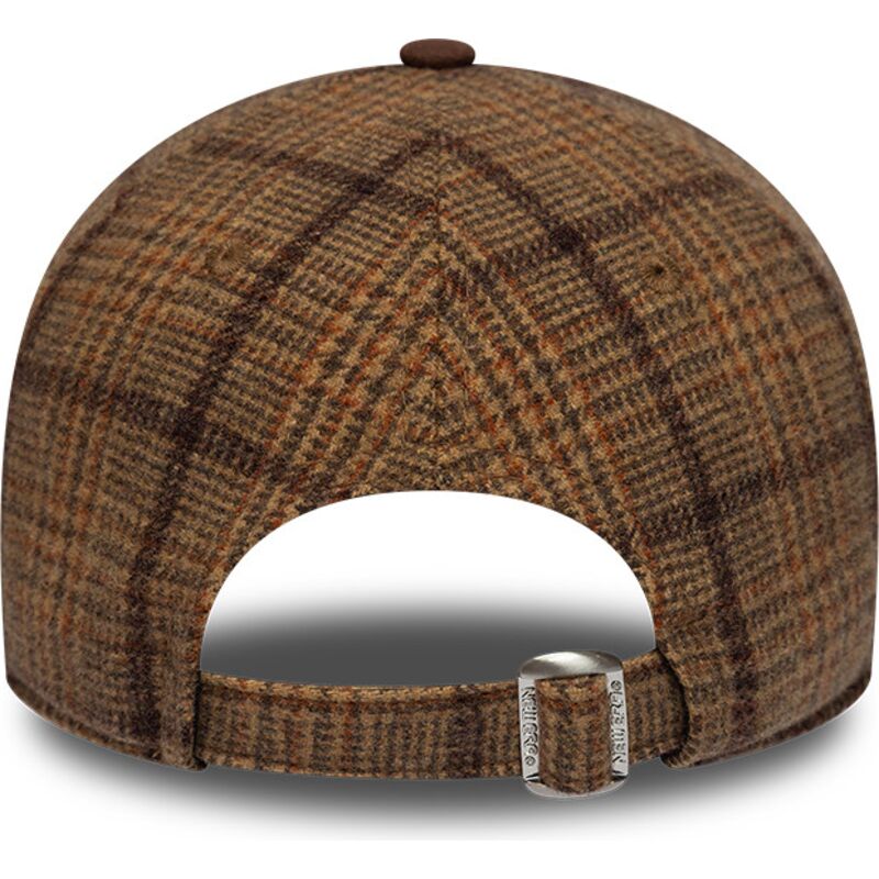 new-era-curved-brim-9twenty-mix-check-los-angeles-dodgers-mlb-brown-adjustable-cap