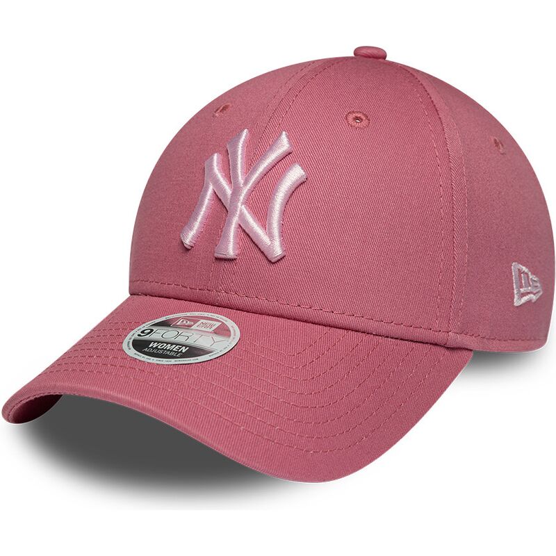 new-era-curved-brim-women-pink-logo-9forty-league-essential-cas-new-york-yankees-mlb-pink-adjustable-cap new-era-curved-brim-women-pink-logo-9forty-league-essential-cas-new-york-yankees-mlb-pink-adjustable-cap