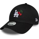 new-era-curved-brim-women-9forty-fruit-icon-cherry-los-angeles-dodgers-mlb-black-adjustable-cap