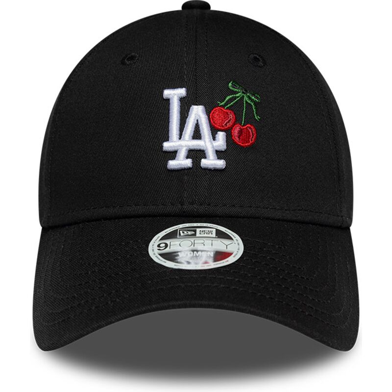 new-era-curved-brim-women-9forty-fruit-icon-cherry-los-angeles-dodgers-mlb-black-adjustable-cap