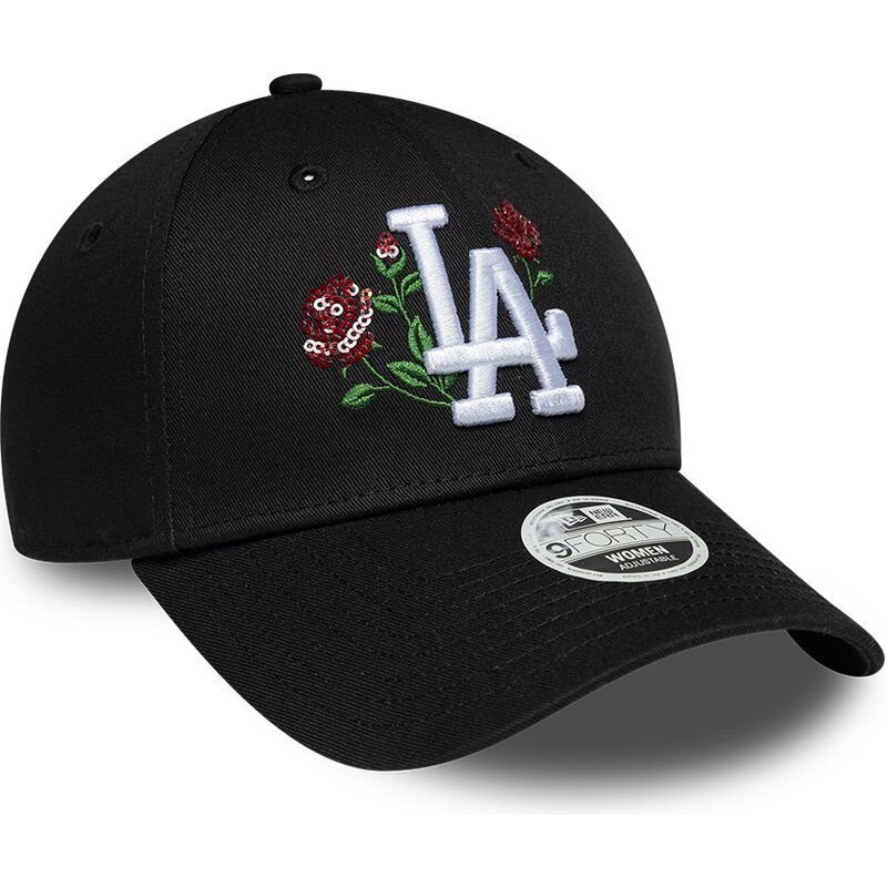 new-era-curved-brim-women-9forty-rose-sequin-los-angeles-dodgers-mlb-black-snapback-cap new-era-curved-brim-women-9forty-rose-sequin-los-angeles-dodgers-mlb-black-snapback-cap