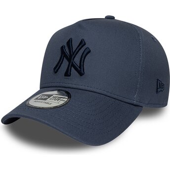 New Era Curved Brim Navy Blue Logo E Frame League Essential New York Yankees MLB Blue Snapback Cap