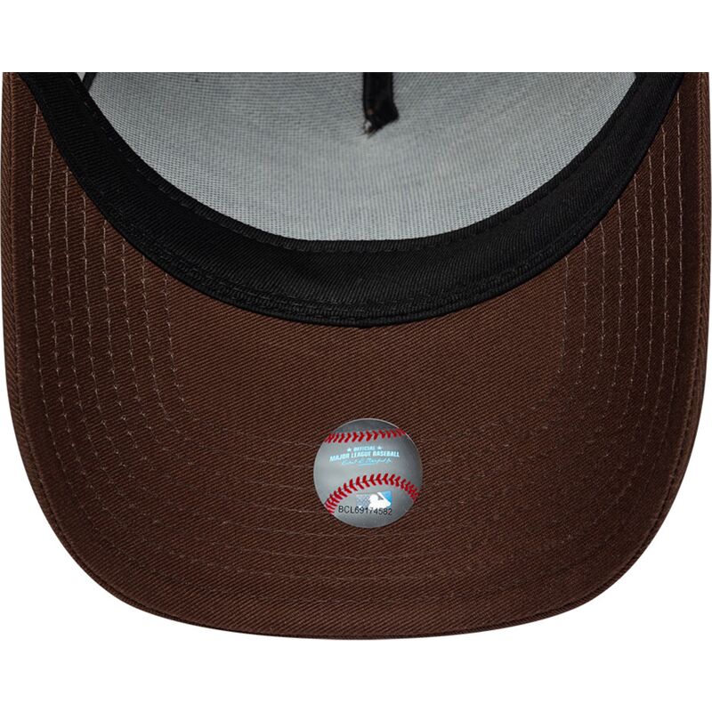 new-era-curved-brim-brown-logo-e-frame-team-outline-los-angeles-dodgers-mlb-brown-snapback-cap