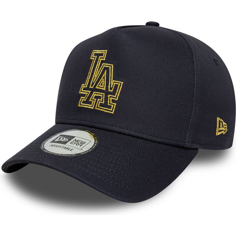 new-era-curved-brim-golden-logo-e-frame-metallic-outline-los-angeles-dodgers-mlb-navy-blue-snapback-cap new-era-curved-brim-golden-logo-e-frame-metallic-outline-los-angeles-dodgers-mlb-navy-blue-snapback-cap