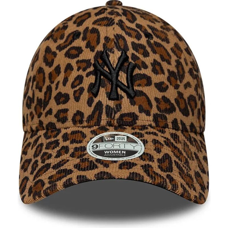 new-era-curved-brim-women-black-logo-9forty-leopard-cord-new-york-yankees-mlb-leopard-adjustable-cap