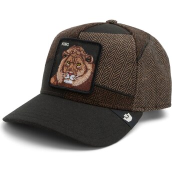 Goorin Bros. Curved Brim Lion Sartorial King Patchwork The Farm Brown Snapback Cap