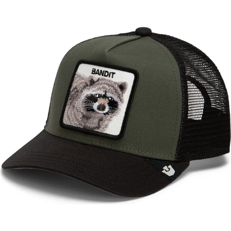 goorin-bros-youth-raccoon-bandit-original-recipe-the-farm-green-and-black-trucker-hat goorin-bros-youth-raccoon-bandit-original-recipe-the-farm-green-and-black-trucker-hat