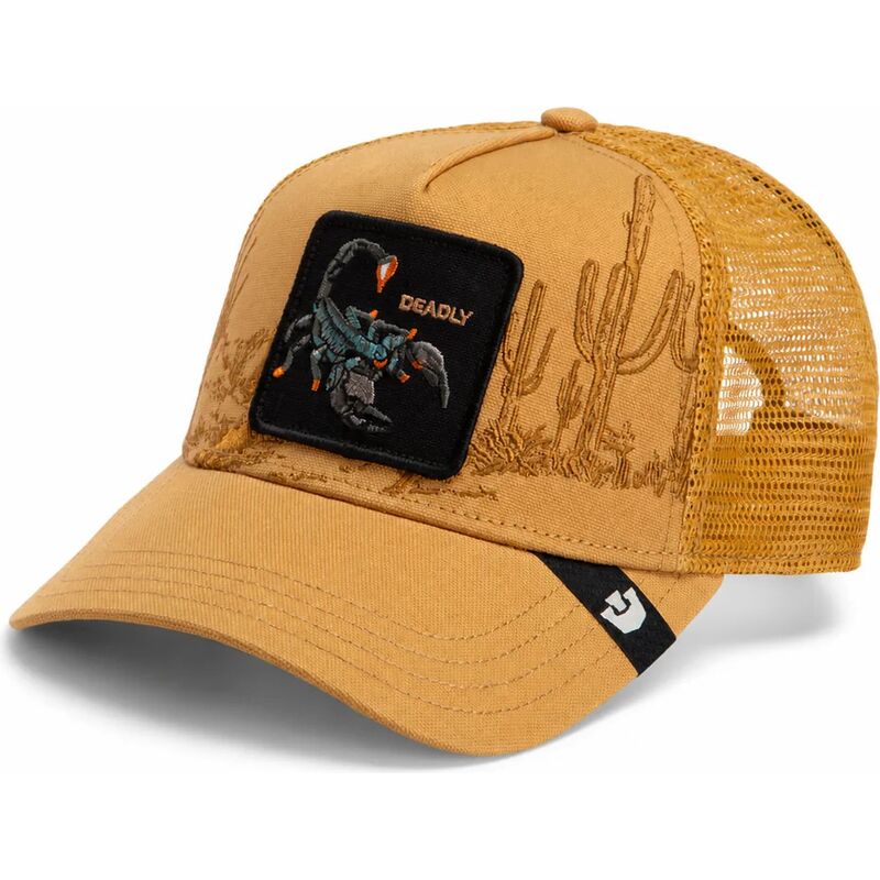 goorin-bros-scorpion-scorpion-badlands-deadly-the-farm-brown-trucker-hat