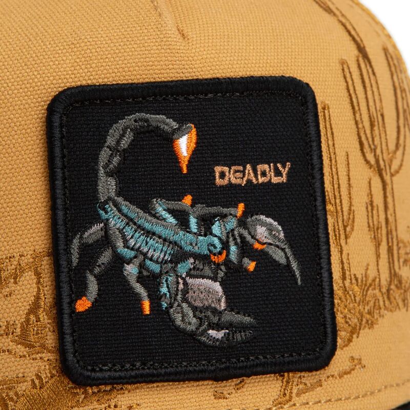 goorin-bros-scorpion-scorpion-badlands-deadly-the-farm-brown-trucker-hat