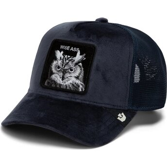 Goorin Bros. Owl Velour Wise Ass The Farm Navy Blue Trucker Hat