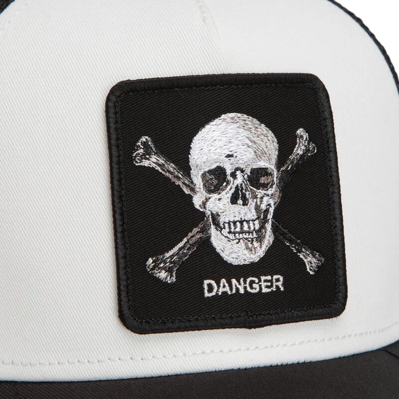 goorin-bros-danger-skull-and-crossbones-original-recipe-the-farm-black-and-white-trucker-hat goorin-bros-danger-skull-and-crossbones-original-recipe-the-farm-black-and-white-trucker-hat